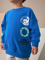 Толстовка и брюки карго в комплекте для мальчика Next N96-342, Синий, Серый