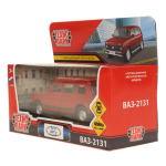 Модель ин. мет. "Lada 4x4 2131" 12см. двери, багаж, красный, коробка LADA4X42131-13-RD (Технопарк)