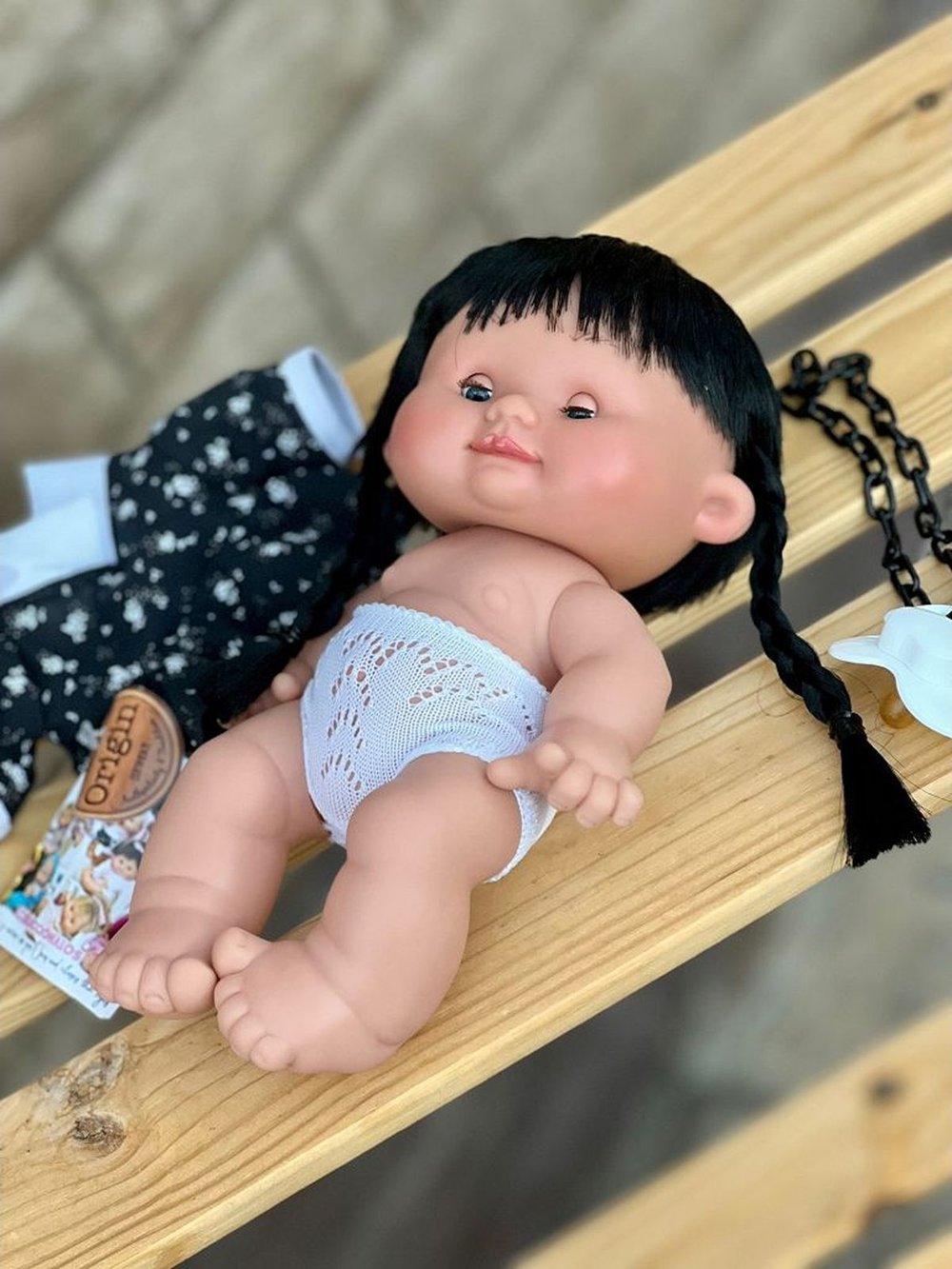 Пупс Nines 26см PEPOTE BLACK с закрывающими глазками (N0455A2)