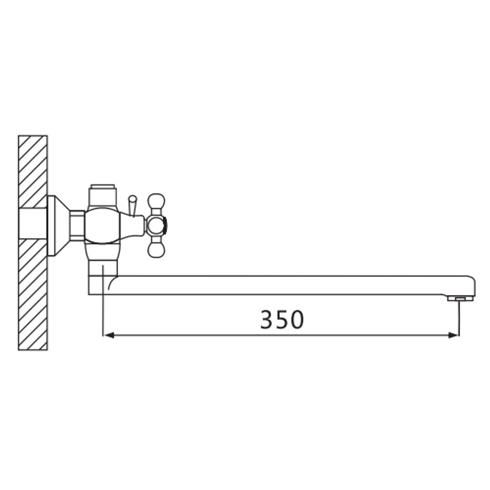 Смеситель для ванны Oute T63 T6323