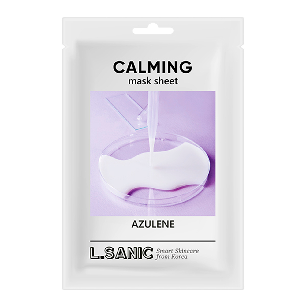 L’Sanic Маска тканевая азулен - Azulene calming mask sheet, 25 мл
