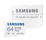 Карта памяти Samsung EVO Plus microSDXC class 10 64GB + SD Adapter