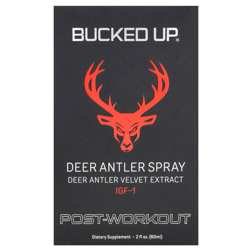 Bucked Up, Спрей из оленьих рогов, после тренировки, 60 мл (2 унции)