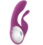 Фиолетовый вибратор с клиторальным отростком NAGHI NO.4 - 13,5 см. (Цвет: фиолетовый)