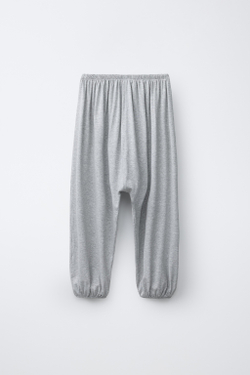 ZARA БРЮКИ СТРУЯЩЕГОСЯ КРОЯ, СЕРЫЙ МЕЛАНЖ