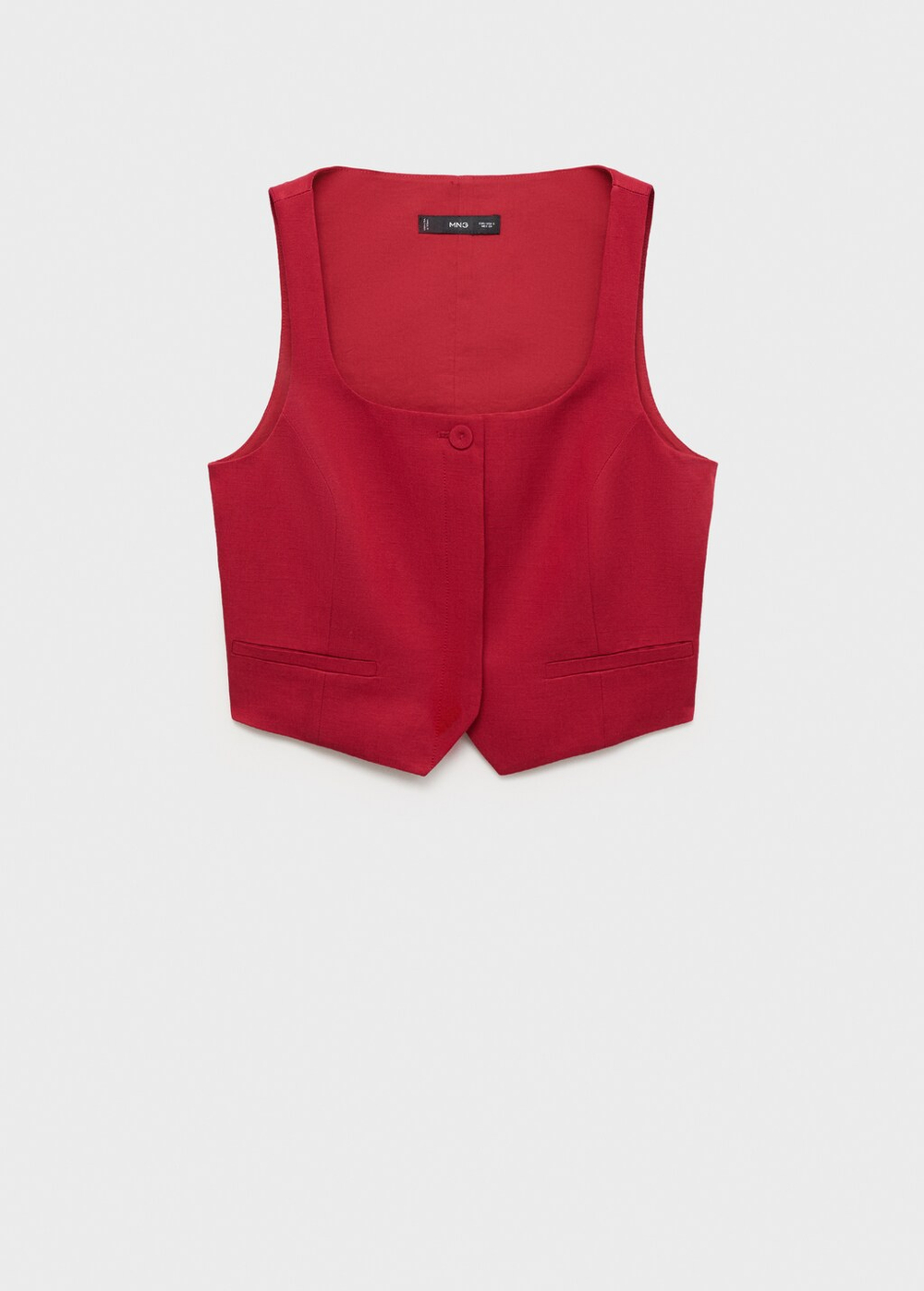 Костюмный жилет из смесового льна