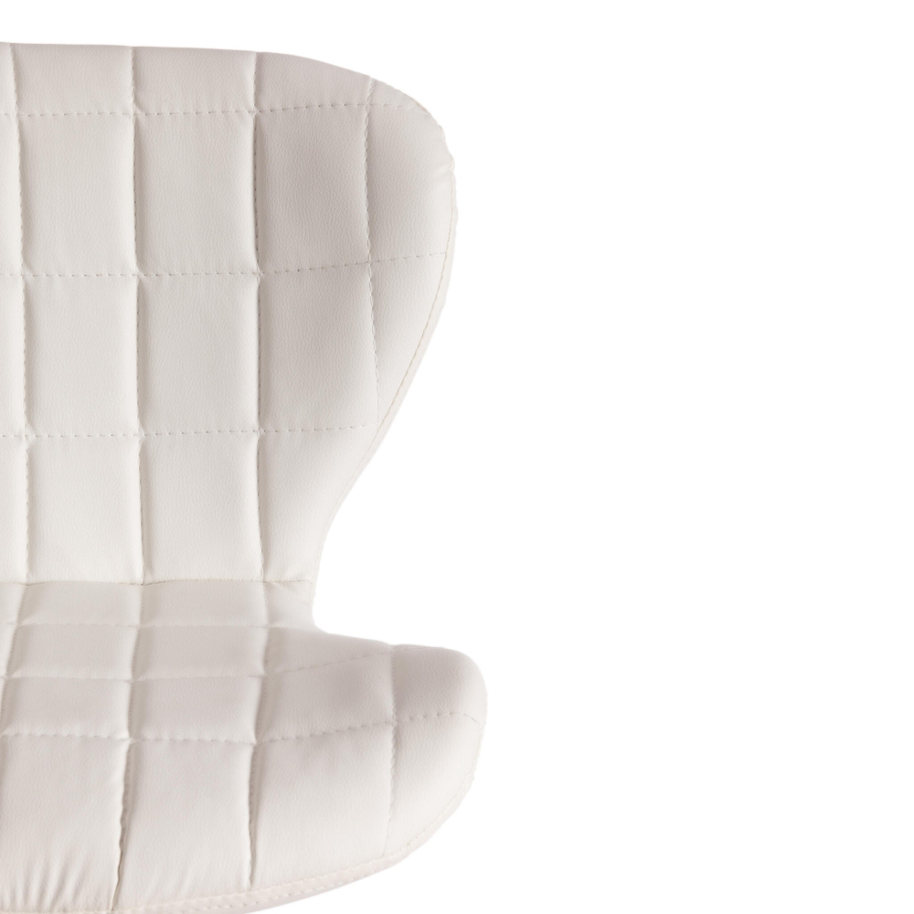 Стул барный AVIONIC (mod. KY712A) металл/экокожа, 45*53*86-107 см, белый/хром (Комплект из 2 шт.)