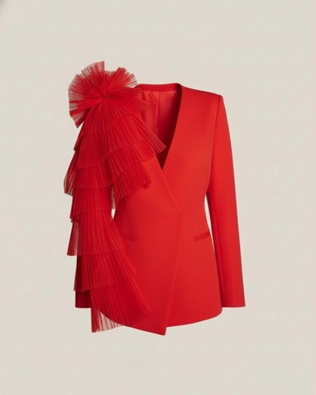 Жакет "Птица" с красным крылом