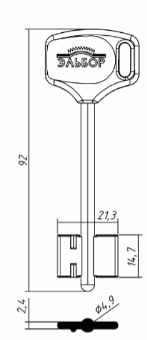 Заготовка дверняк ЭЛЬБОР 13 в пластике