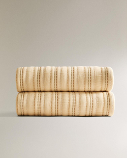 Zara Home - Хлопковое муслиновое одеяло, ванильный, 140x190 см