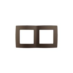 12-5002-13 ЭРА Рамка на 2 поста, Эра12, бронза | Эра 12 Бронза