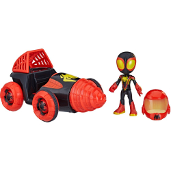 Hasbro Spidey Amazing Friends - фигурка супергероя Майлза + транспортное средство Drill Spinner F7253 / артикул   F6775 F7253  / GTIN 5010996139214