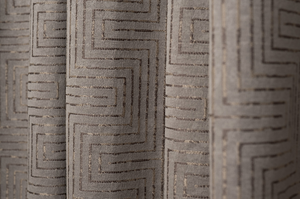 Ткань Портьера Глянец (Gloss) беж 275x260 Бежевый Garda Decor