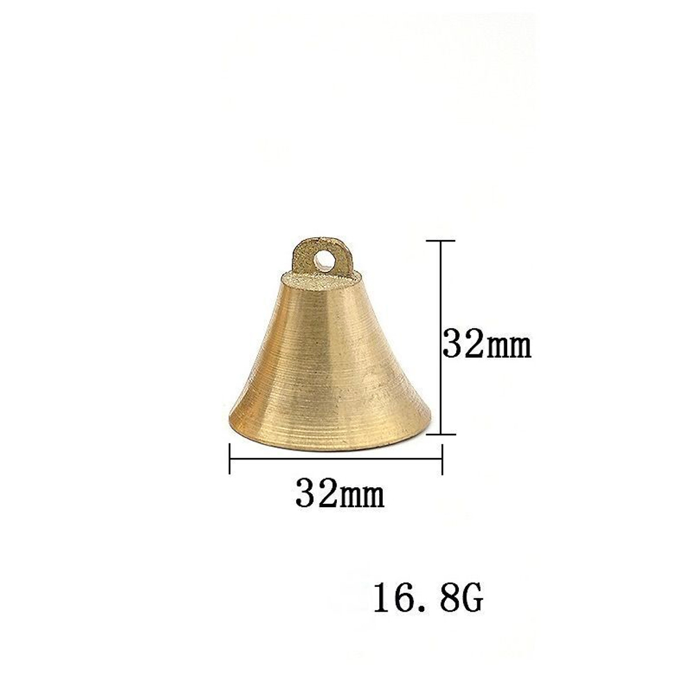 Колокольчик латунный 32 * 32 мм (маленькие, набор 3 штуки)