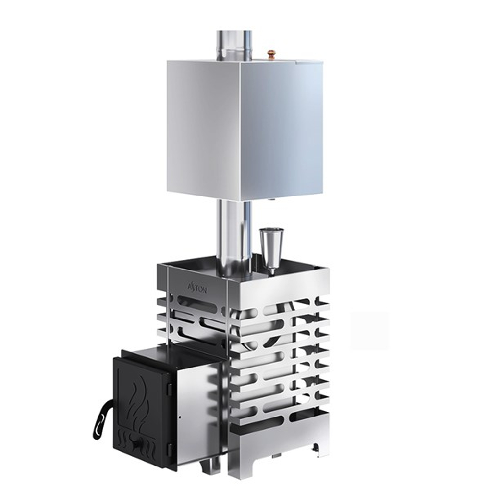 Печь для бани ASTON 12 INOX с баком на трубе 50л Ø115 (AISI 439)