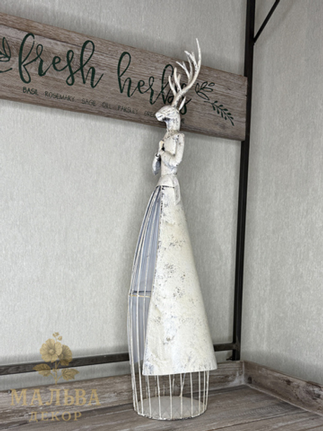 Подсвечник "Олень" декоративный металлический от CAMPO Home & Garden 22x23x77 см