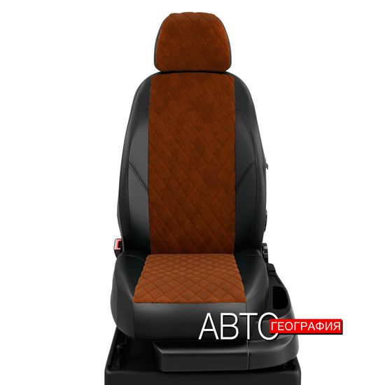Чехлы на сиденья Citroen C-Crosser (2007-2013) из алькантары "Ромб"