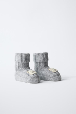 ZARA ПИНЕТКИ «МИШКА», АНТРАЦИТОВО-СЕРЫЙ