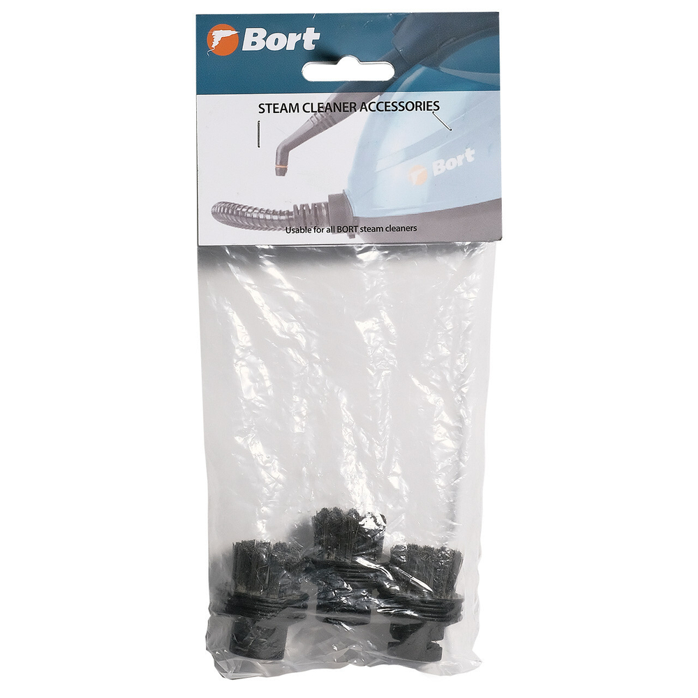 Набор аксессуаров для пароочистителя BORT Round brush SET (3pcs) SS