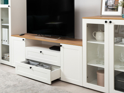 Гостиная Остин 1 белый/дуб золотой