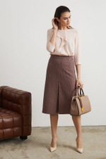 4733 Юбка женская (терракотовый меланж)