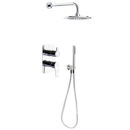 Встраиваемый смеситель для душа на 2 выхода с тропическим и ручным душем CIVIC K5115021 С ВНУТРЕННЕЙ ЧАСТЬЮ