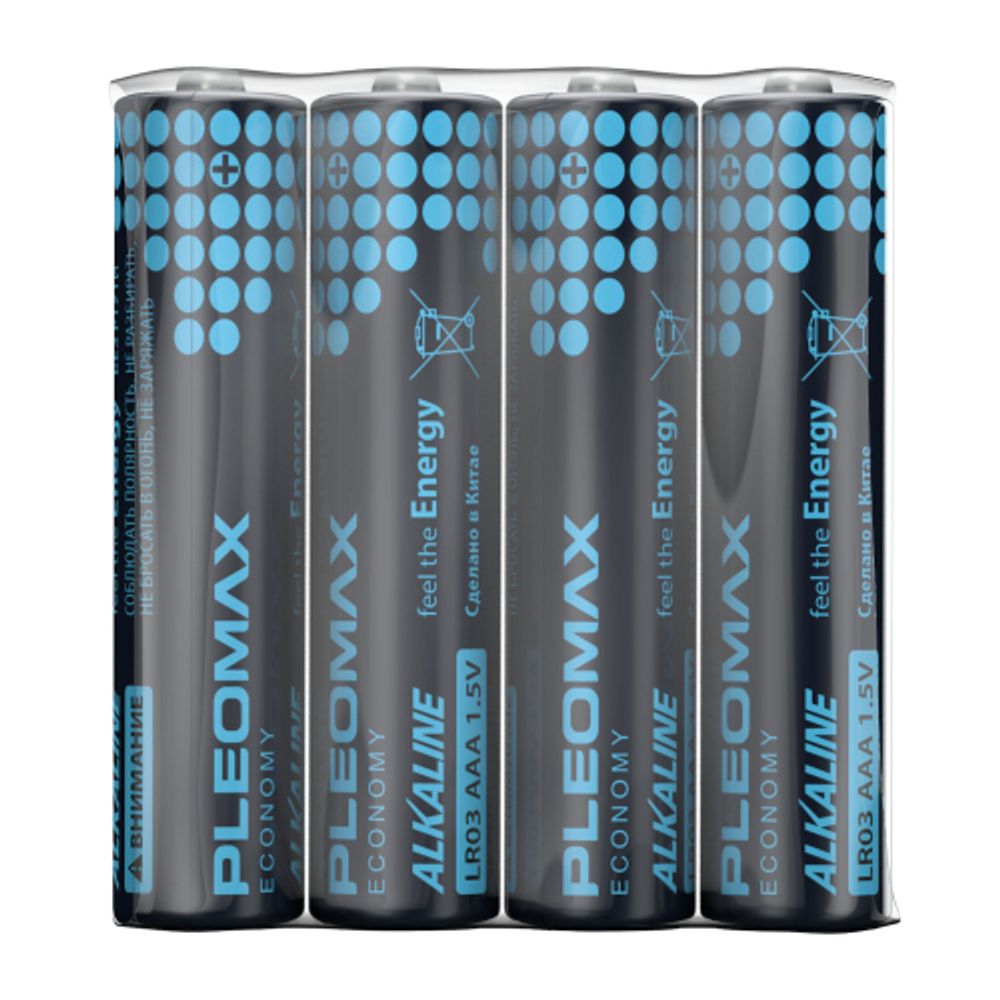 Батарейки Pleomax LR03-4S Economy Alkaline | Батарейки Щелочные (Алкалиновые)