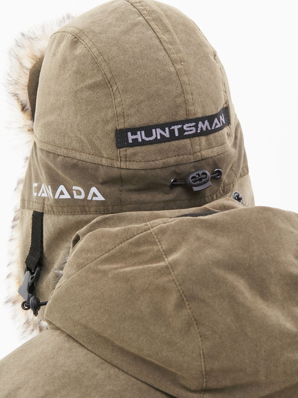 Шапка ушанка зимняя Канада ткань Finlandia цвет Хаки