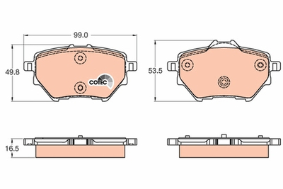 TRW - GDB2036-TRW - Brake Pad Set, disc brake