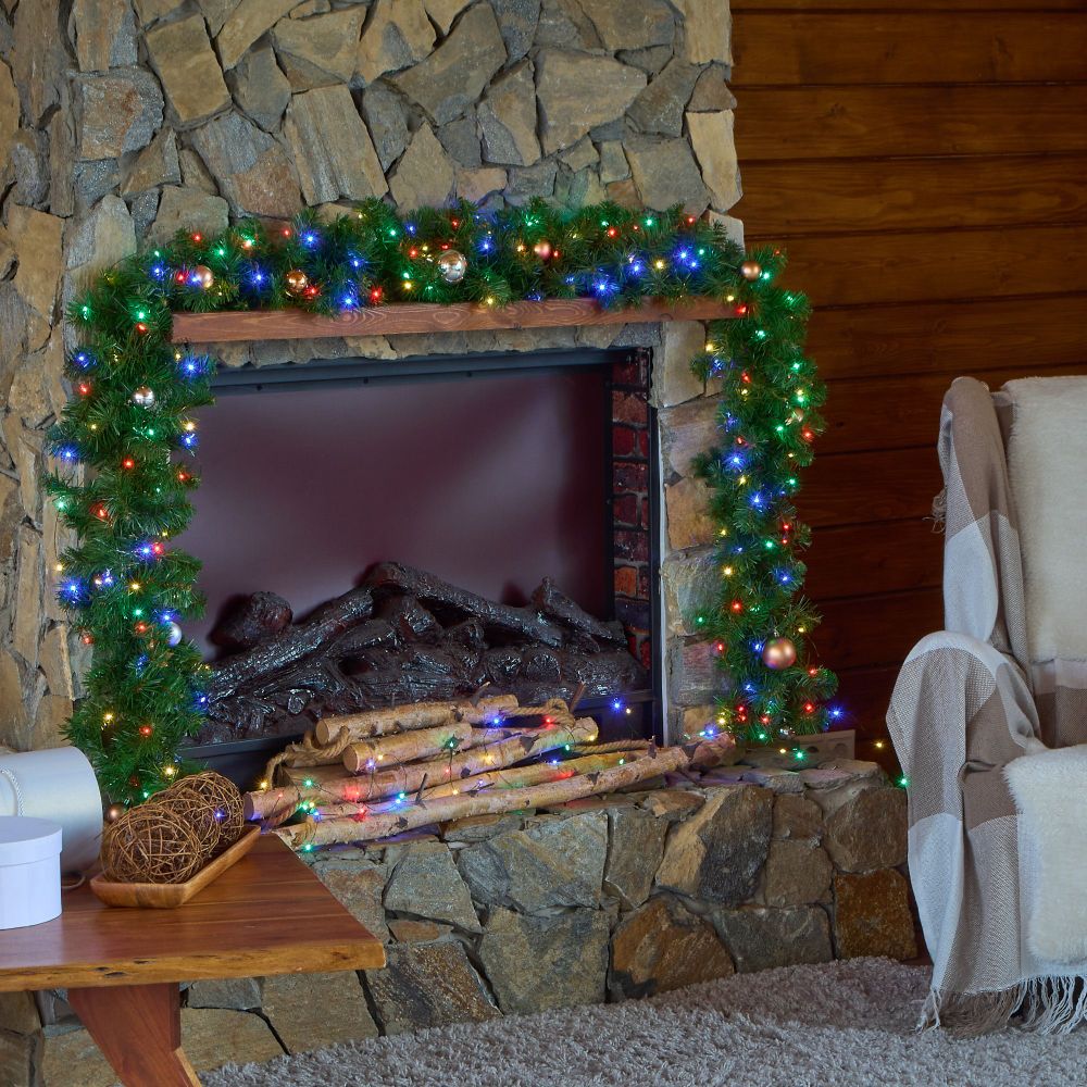 ULD-S2000-200-DGA MULTI IP20 DEW Гирлянда светодиодная Роса. 20м. 200 светодиодов. Разноцветный свет. Провод зеленый. ТМ Uniel