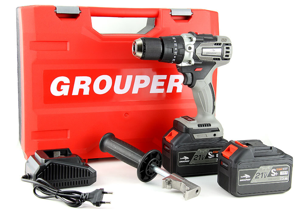 Шуруповерт GROUPER 7.5 A/h 2 аккумулятора