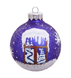 НФШ-1114/2 Ел. украшение Шар «Пейзаж за окном» 85 мм