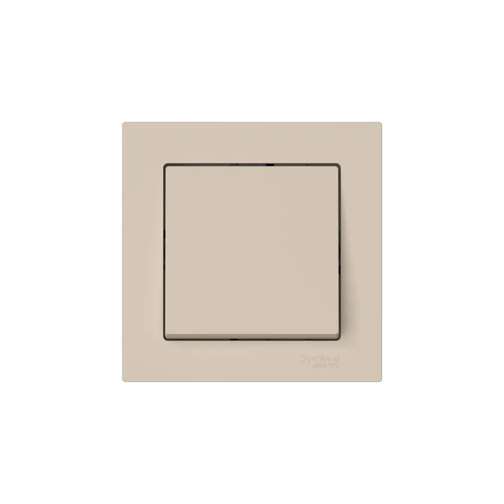 ATLASDESIGN 1-клавишный ВЫКЛЮЧАТЕЛЬ, сх.1, 10АХ, в сборе, быстрозажим. клем., ПЕСОЧНЫЙ