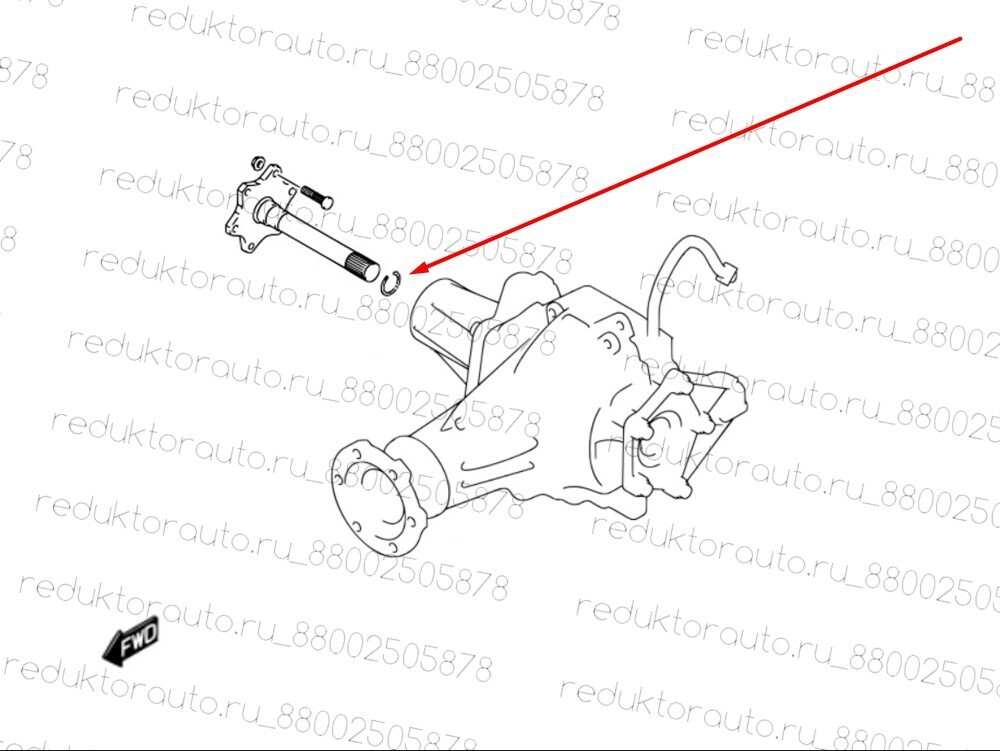 Стопорное кольцо фланца заднего приводного вала Сузуки Гранд Витара