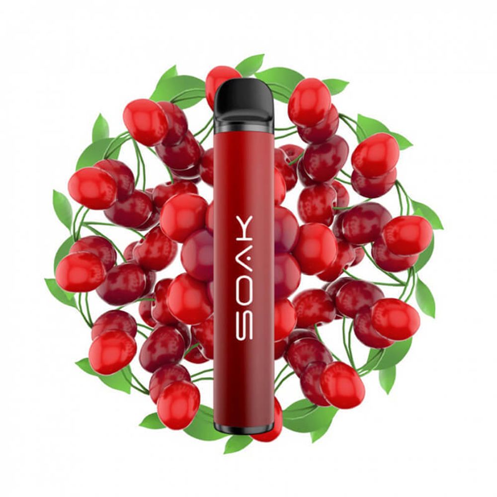 Одноразовая электронная сигарета SOAK X - Sweet Cherry (Сладкая черешня) 1500 тяг