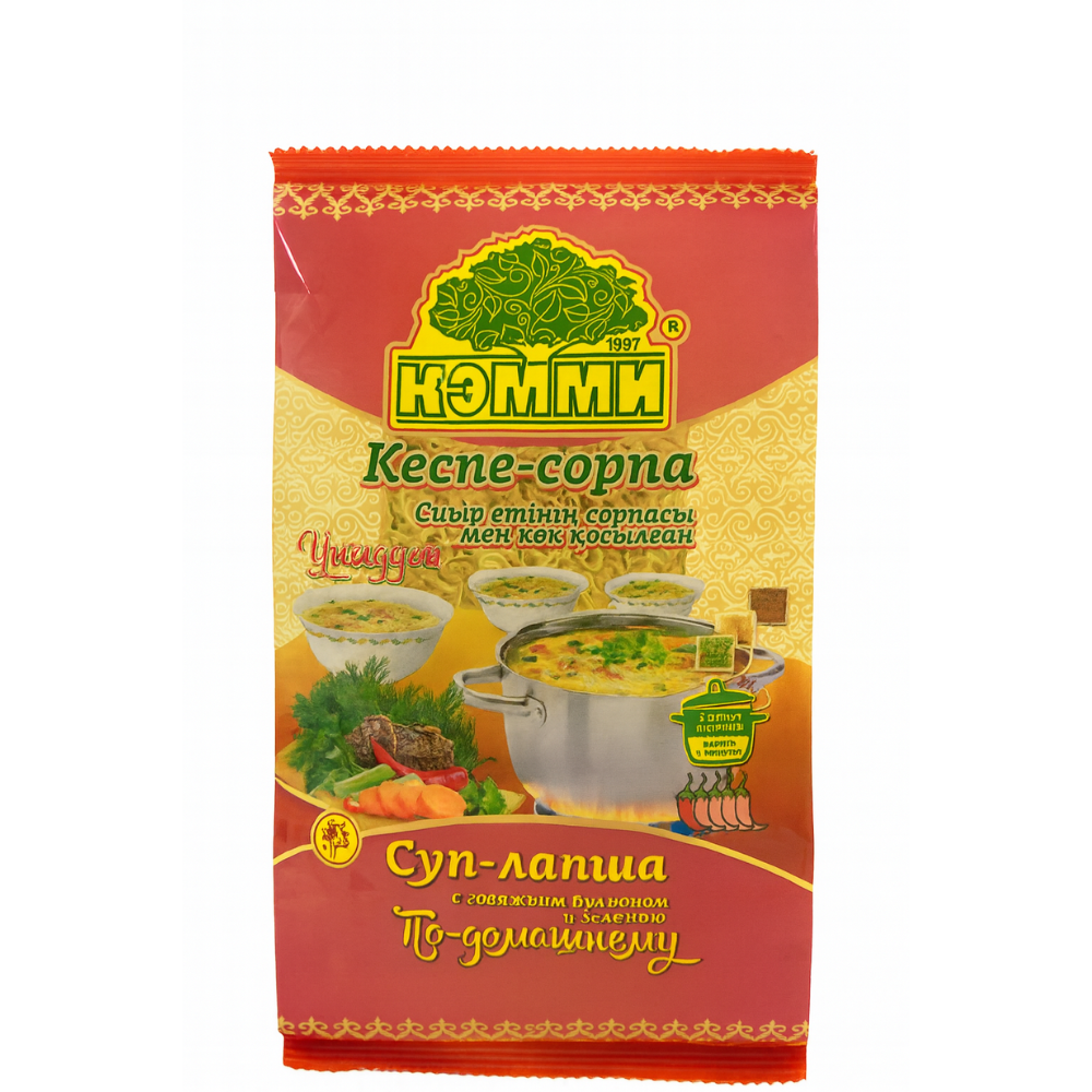 Суп-лапша Кэмми с говяжьим бульоном и зеленью  100 гр