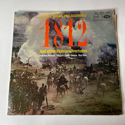 Винтажная виниловая пластинка LP Nicolai Malko, Philharmonia, 1812 And Other Famous Overtures (Англия 1966)