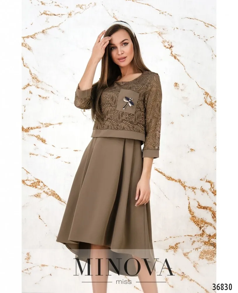 Платье 8619-мокко Minova