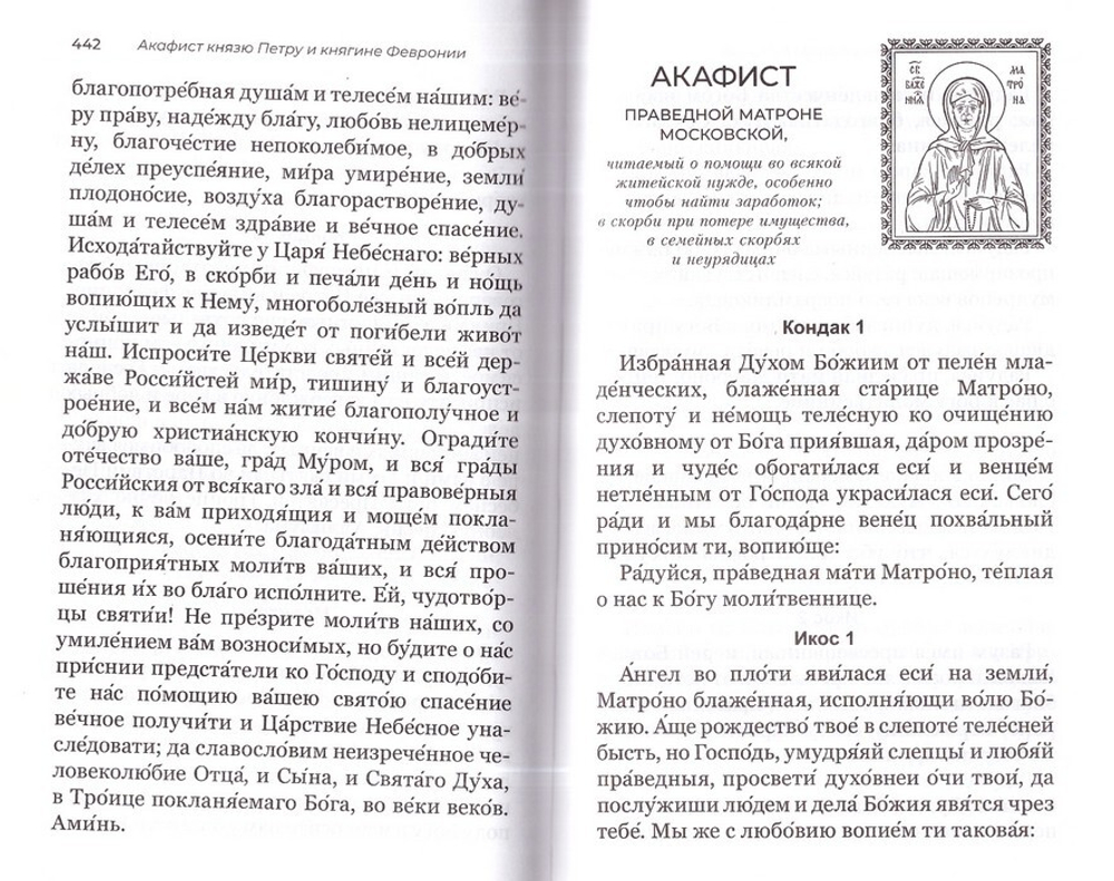 Акафистник для чтения в различных нуждах