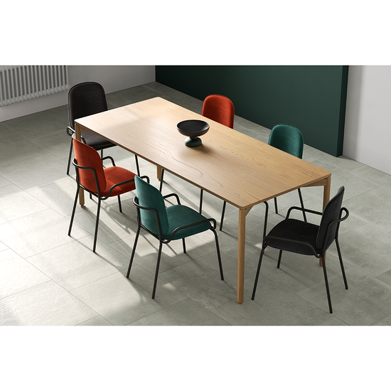 Стул ror, double frame, велюр, черный/темно-красный