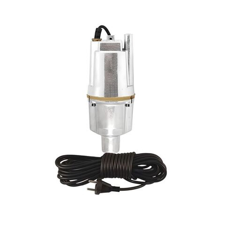 Насос вибрационный, погружной Крепыш VIEIR VER 60-1-10 м, нижний забор, 18 л/мин, Н-72 м, каб. 10 м