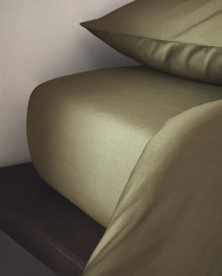 Zara Home - Простыня с ситцевой резинкой, высота 40 см (300 нитей), зеленый, 180х200х40 см