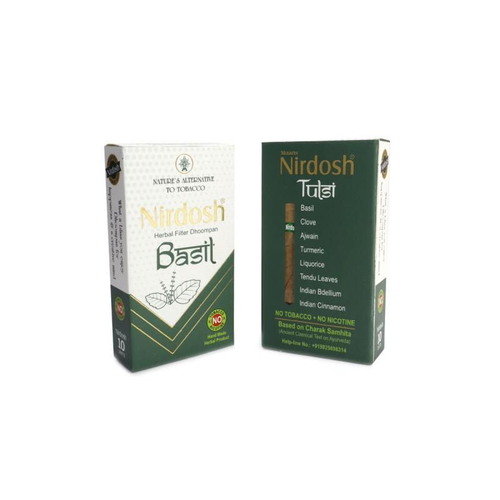 Сигареты с фильтром без никотина и табака Нирдош с базиликом Nirdosh 10шт