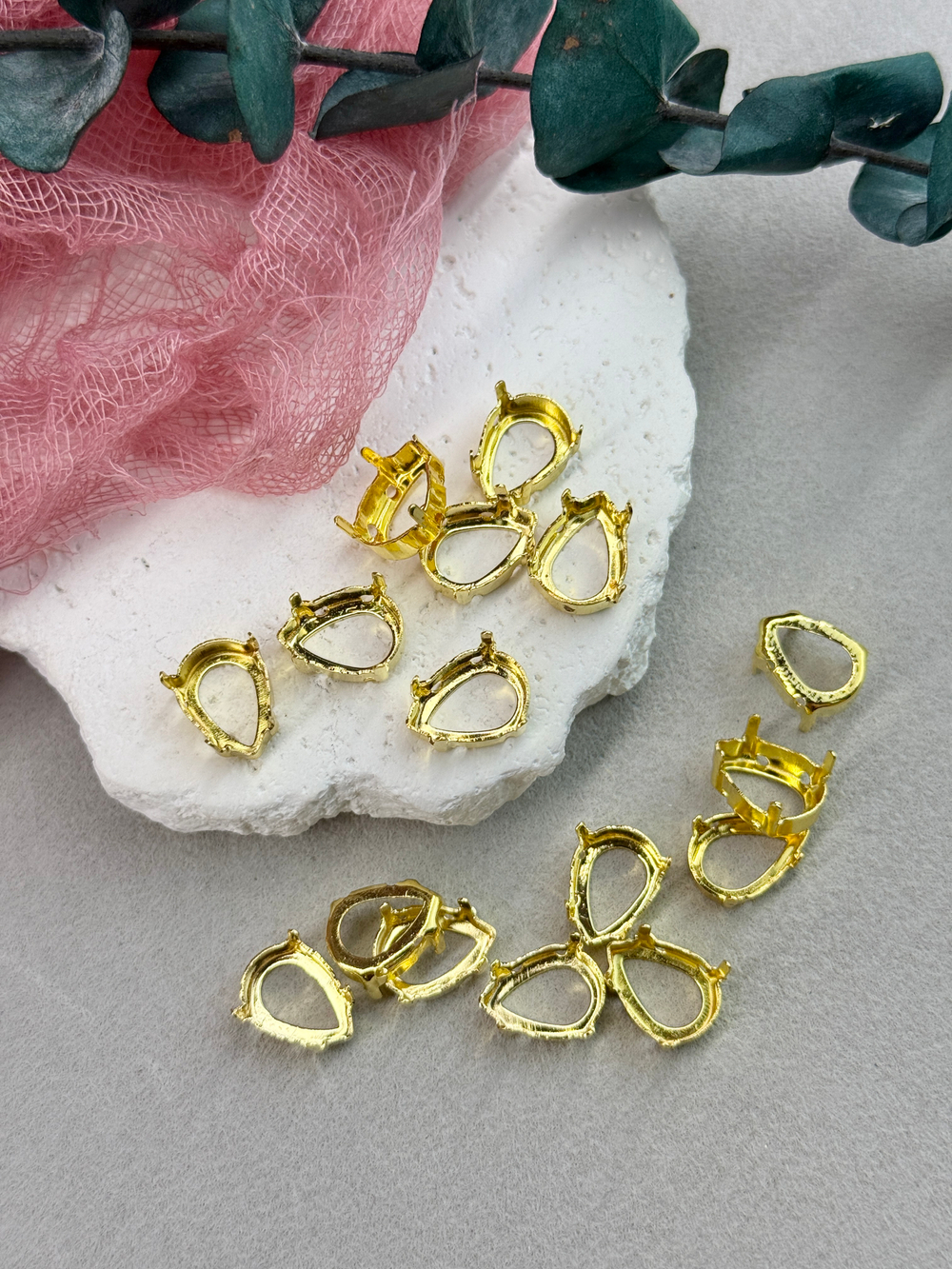 Оправа #4320 Drop 14*10 мм Золото