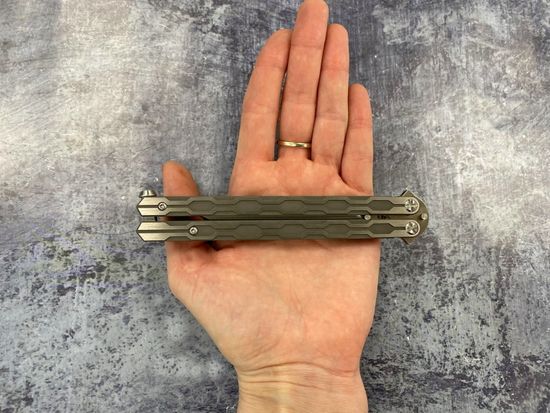 Складной нож REPTILIAN "Плазма-05" c клинком из стали CPM-S35VN, рукоять титан