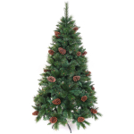 Елка светодиодная «Лесная метель» 180 см, ПВХ+леска (шишки и напыление), 671 ветка, 190 ламп LED, Теплый белый