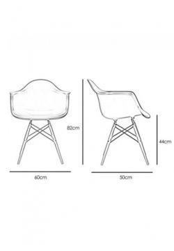 стул  EAMES DAW, оранжевый