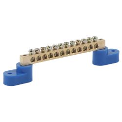 Шина ЭРА NO-222-55 N ноль на двух угловых изоляторах ШНИ-6х9-6-У2-синий