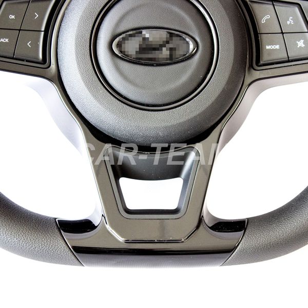 Мультируль анатомический в стиле Mercedes AMG на Лада Приора, Калина, Гранта, Гранта FL (вставки черный лак, руль со скосом, без экокожи)