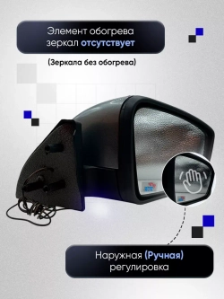 Зеркала ваз 2108-2109 2113-2115 Наружная регулировка